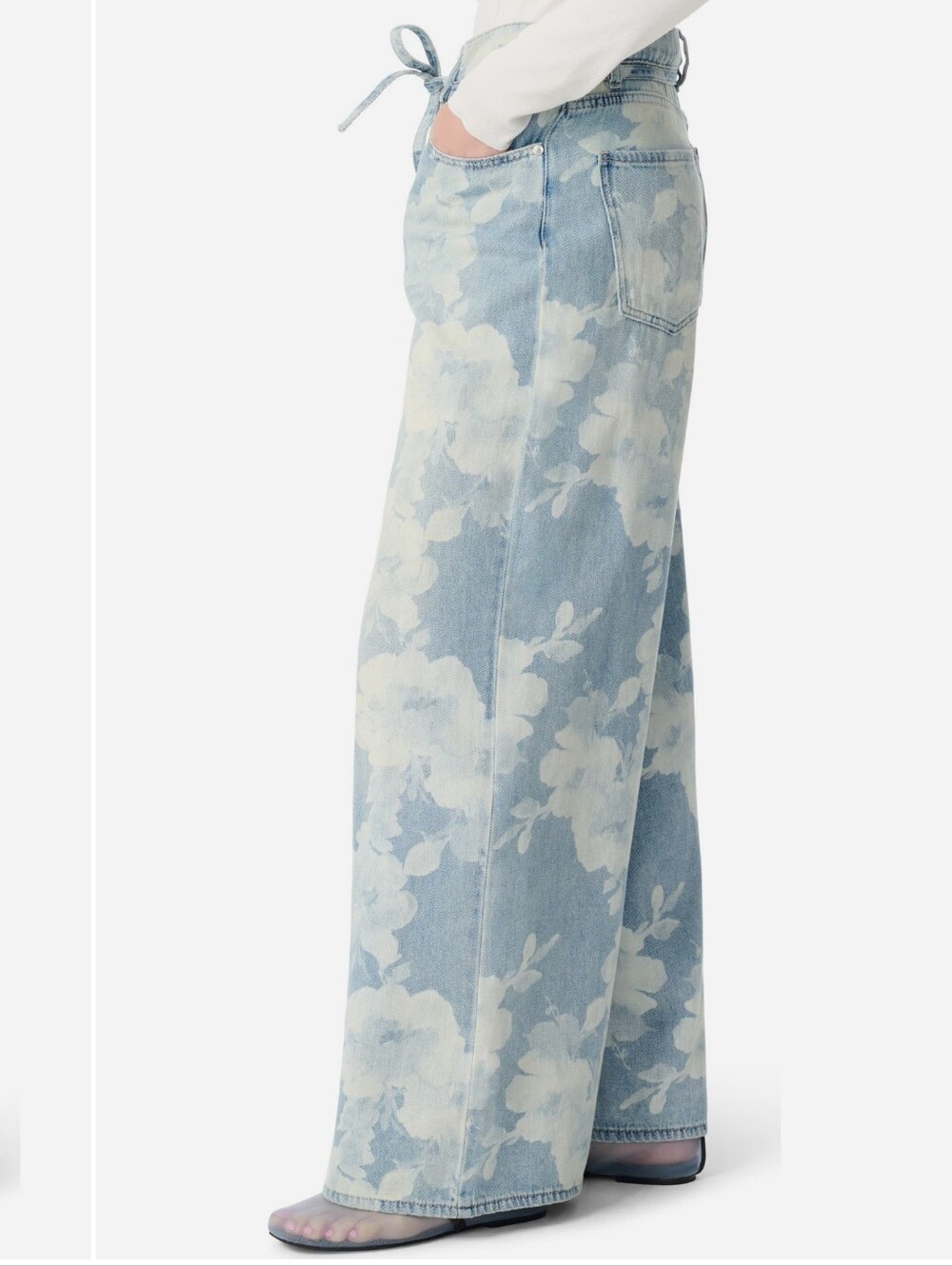 Robert Rodriguez Jeans High Rise Slouchy Wide Leg Rose Bouquet Faded Wash 29 NWT - Picture 9 of 13